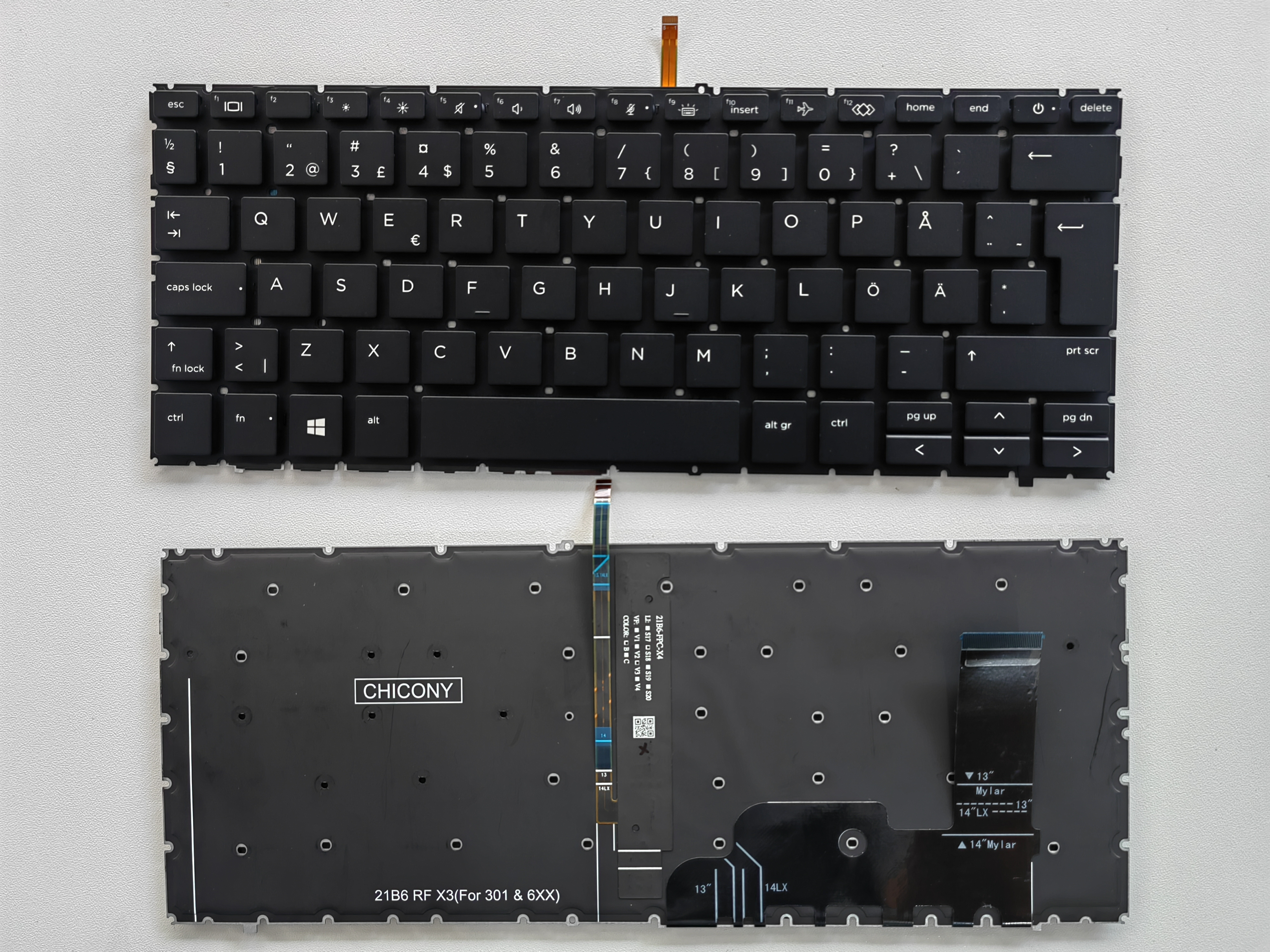 Picture of New Replacement Laptop Keyboard For HP 440G9/840G9/Zbook firefly 14 g9/Zbook 14 g10 BLACK Backlit (OEM) Other Language Layout